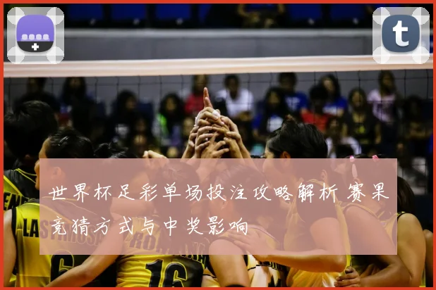 世界杯足彩单场投注攻略解析 赛果竞猜方式与中奖影响